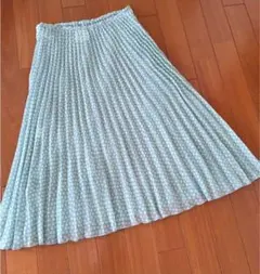 COMME CA ドット柄プリーツスカート　ライトブルー9号のサムネイル