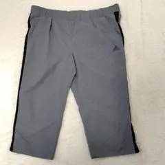 adidas グレー ショートパンツ サイドストライプL