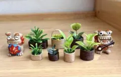 No.3 エコクラフト フェイクグリーン フェイクリーフ ミニチュア 7個セット