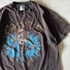 ブリザード プリント Tシャツ クルーネック 半袖 M 黒 綿 カジュアル 