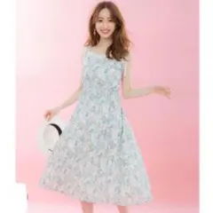 新品ウィルセレクション ペイズリー楊柳キャミワンピースのサムネイル