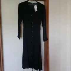 シャツワンピース長袖黒