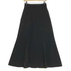 グローバルワーク　ロングマーメイドスカート　ウエストゴム　黒　M