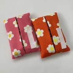 【色違いデイジー花柄】お子様用ミニポケットティッシュカバー