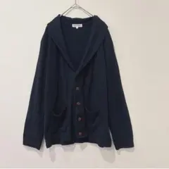 THE SHOP TK カーディガン ショールカラー 長袖 ネイビー 紺色　L