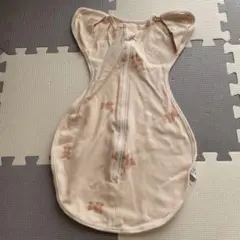 ベビースワドル クマ柄 ピンクベージュ