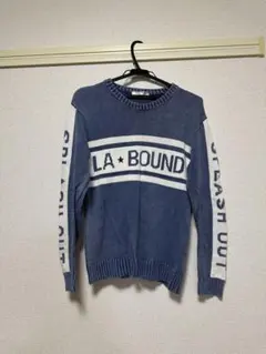 BAYCREST LA BOUND セーター　青地　青Mサイズ