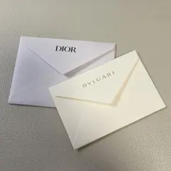 ブルガリ&ディオール ロゴ入りミニ封筒セット