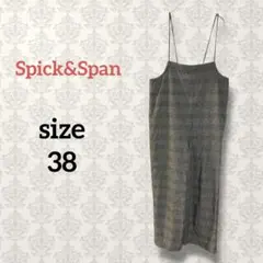 スピックアンドスパン【38】ツイードウールキャミサロペット ストレッチ チェックのサムネイル