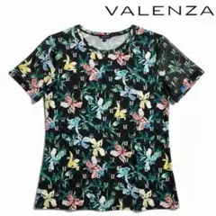 美品♡ 日本製♡ バレンザ ラインストーン装飾♡ 速乾素材 花柄 トップスのサムネイル