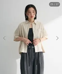 ライトデニム5分袖シャツのサムネイル