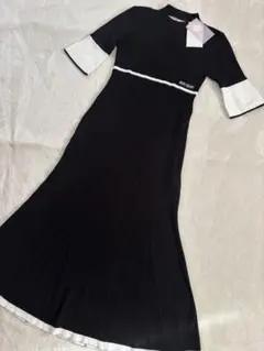 新品　マーキュリーデュオ　MARYQUANTコラボ　マーメイドニットワンピースS