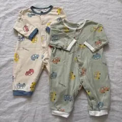 【２枚セット】ベビー服　ロンパース カバーオール　Tシャツ　70 西松屋
