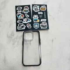 iPhone 14 Pro 用 ケース 耐衝撃 クリア 黄変防止 黒