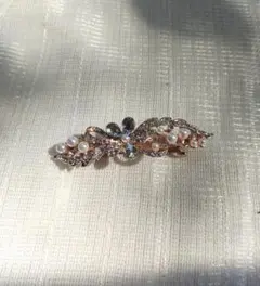 バレッタ✽花 パール