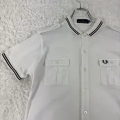 フレッドペリー　シャツ　半袖　白　黒　M