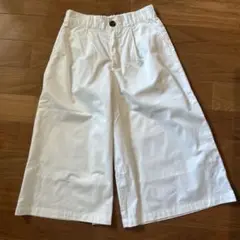 ホワイト ガウチョパンツ Mサイズ