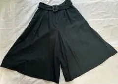 【Lois CRAYON】ダークグリーン ワイドキュロット ベルト付き