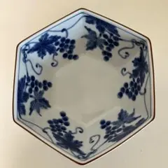 【未使用】たち吉　六角形ぶどう模様盛り鉢　和食器　ボウル