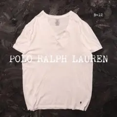 POLO RALPH LAUREN 白Tシャツ 刺繍　Ｖネック　無地