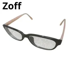 Zoff ブラック ベージュ クリアレンズ メガネ