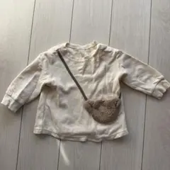 GU くまさんポシェット風 トレーナー80cm