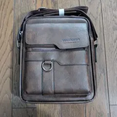 メッセンジャーバッグ レザー ブラウン