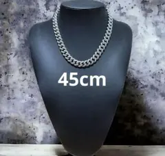 シルバー　マイアミキューバンネックレス　　45cm 極太