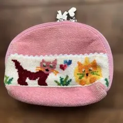 FEILER フェイラー ポーチ ピンク 猫柄のサムネイル
