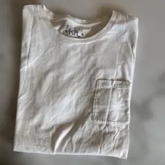 ホワイト Tシャツ RRロゴ ポケット付き