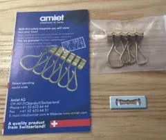 スイス製　amiet アミエット キーケース金具 4連 ゴールド　在庫残り3つ