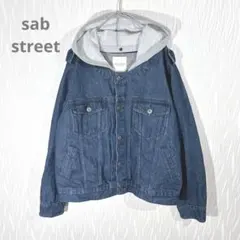 sab street デニムジャケット 19 大きいサイズ フード付き 4L相当