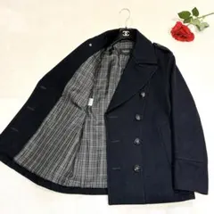 新品同様✨　バーバリー　ブラックレーベル　ピーコート　ネイビー　XL