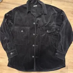 GU コーデュロイ カバーオール Lサイズ ブラック