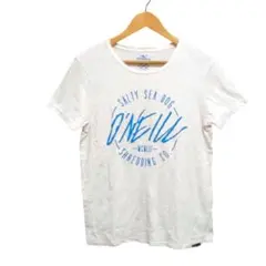 オニール Tシャツ アイボリー M サーフ系 ロゴデザイン 綿100%