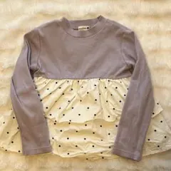 ブランシェス　長袖カットソー ドット柄130