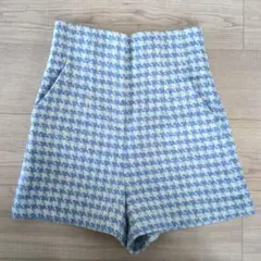 ZARA ザラ ハイウエスト ツイード ショートパンツ Sサイズ