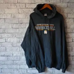 古着 カレッジ バスケ パーカー ビッグサイズ2XL
