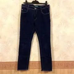 ECO HEART ダークブルースリムフィットデニムパンツ