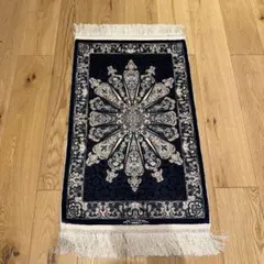 ペルシャ絨毯風 玄関マット ネイビー 60x40cm B4417 - メルカリ