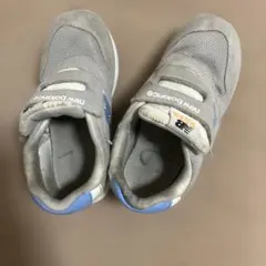 New Balance キッズスニーカー グレー/ブルー ベルクロ