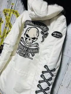 爆限定 VANSON MA-1 フライトジャケット N-3B ドクロ柄 ギャル男