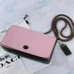 極美品✨ コーチ ショルダー バッグ チェーン ターンロック カメラバッグ