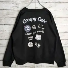 Disney ナイトメアー 裏起毛トレーナー L スウェット 黒