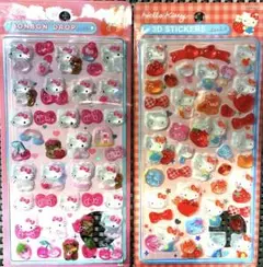 ハローキティ ボンボンドロップ 3Dステッカー 2シートセット