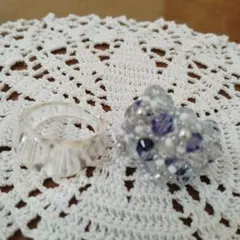 13号クリアリングとビーズリング9号セット