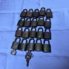 ❶ルイヴィトン　カデナ　パドロック　南京錠20点　セット　2点鍵付き、18鍵無し