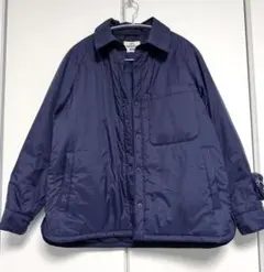 ユニクロ パフテックシャツジャケット　アニヤハインドマーチコラボ　ネイビー