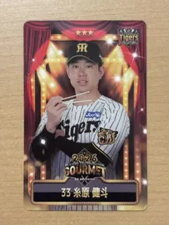 阪神タイガース 湯浅京己 カード 甲子園 コラボグルメ - メルカリ