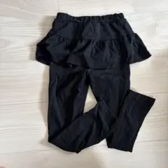 キッズフリル付きレギンス 130cm ブラック